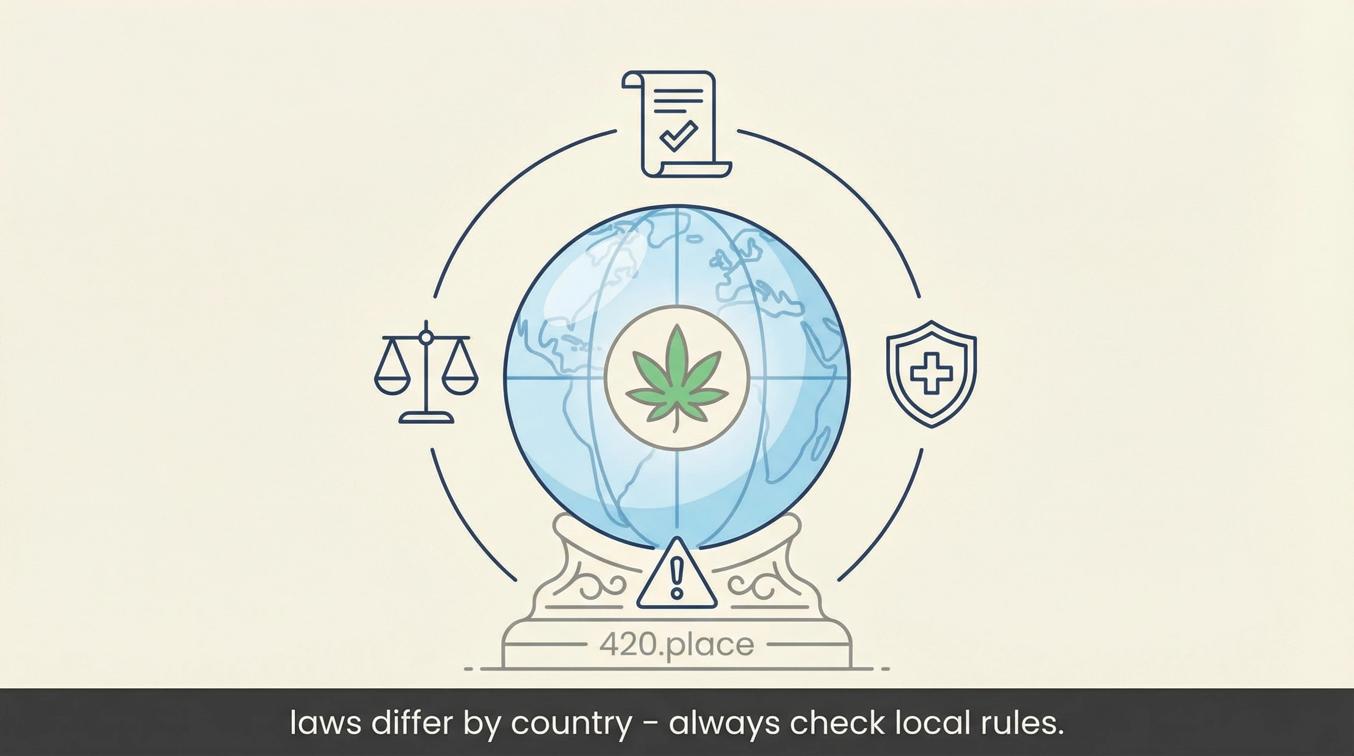 Global cannabis legal status overview map showing international regulations